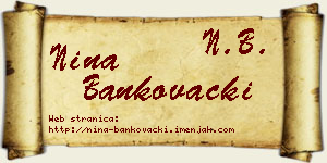 Nina Bankovački vizit kartica